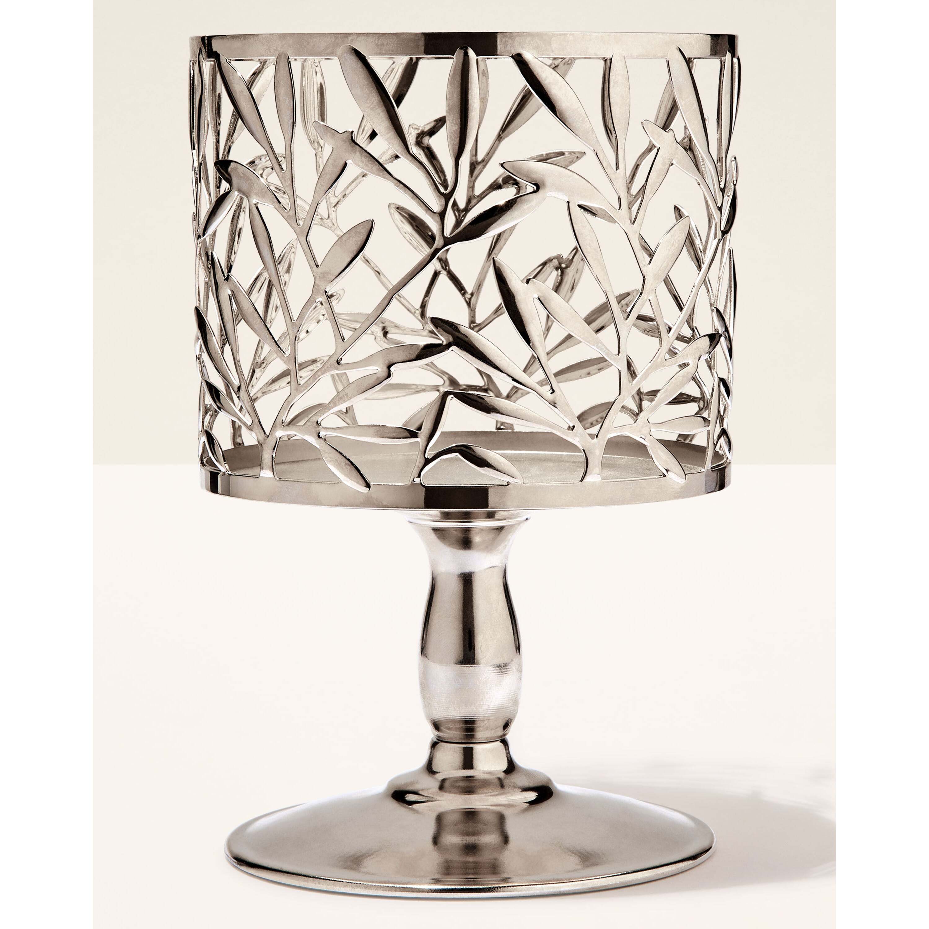 Vine Leaf Pedestal 3-Wick Candle Holder