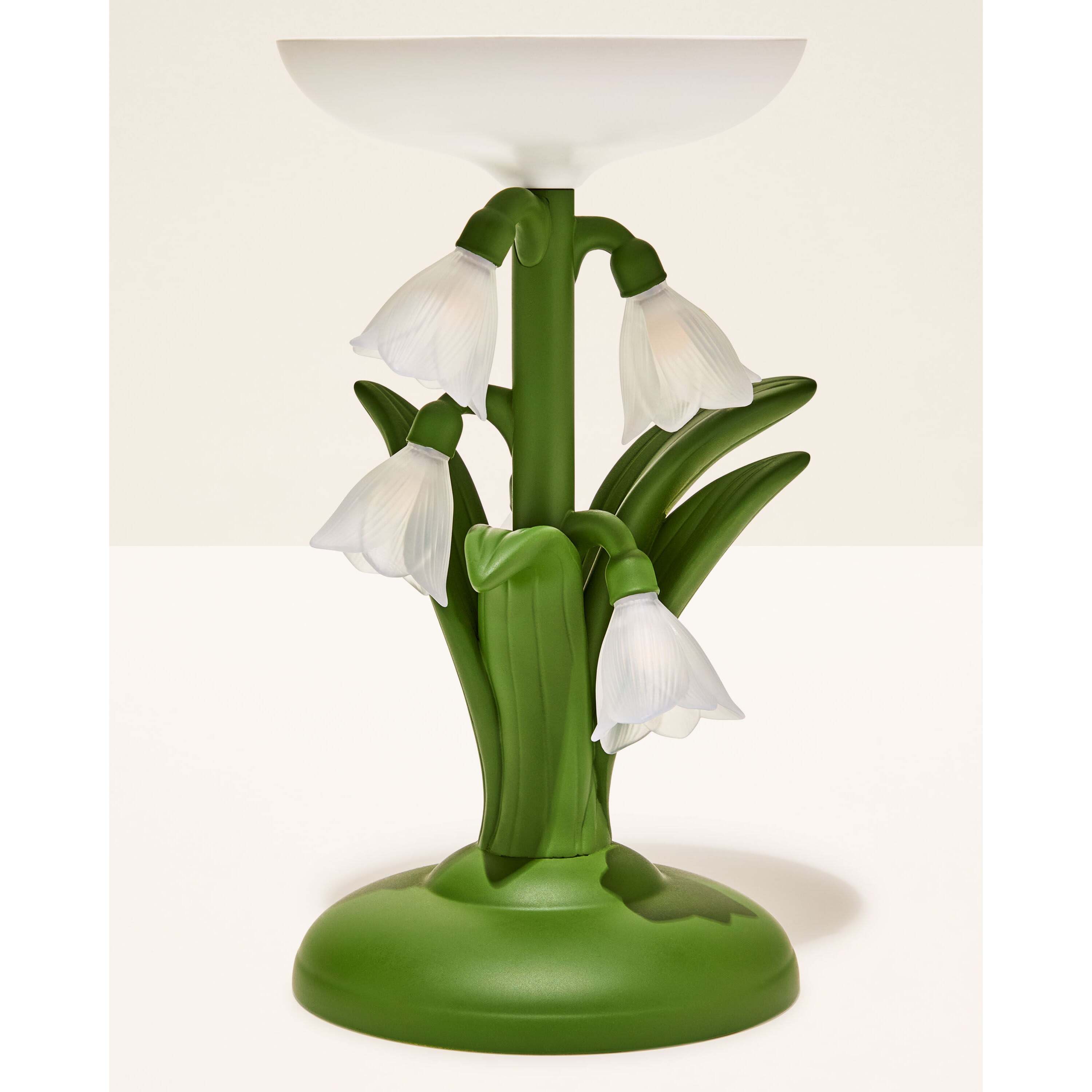 Snowdrop Dream Light-Up Pedestal 3-Wick Candle Holder