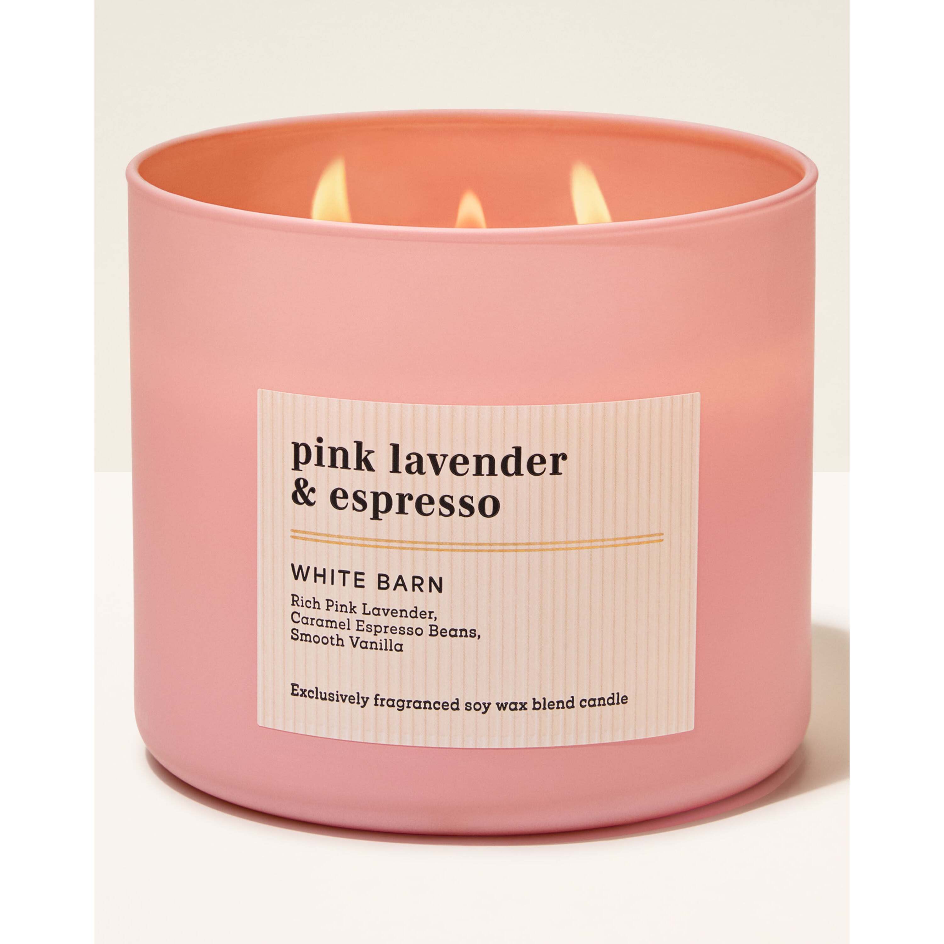 Pink Lavender & Espresso 3-Wick Candle