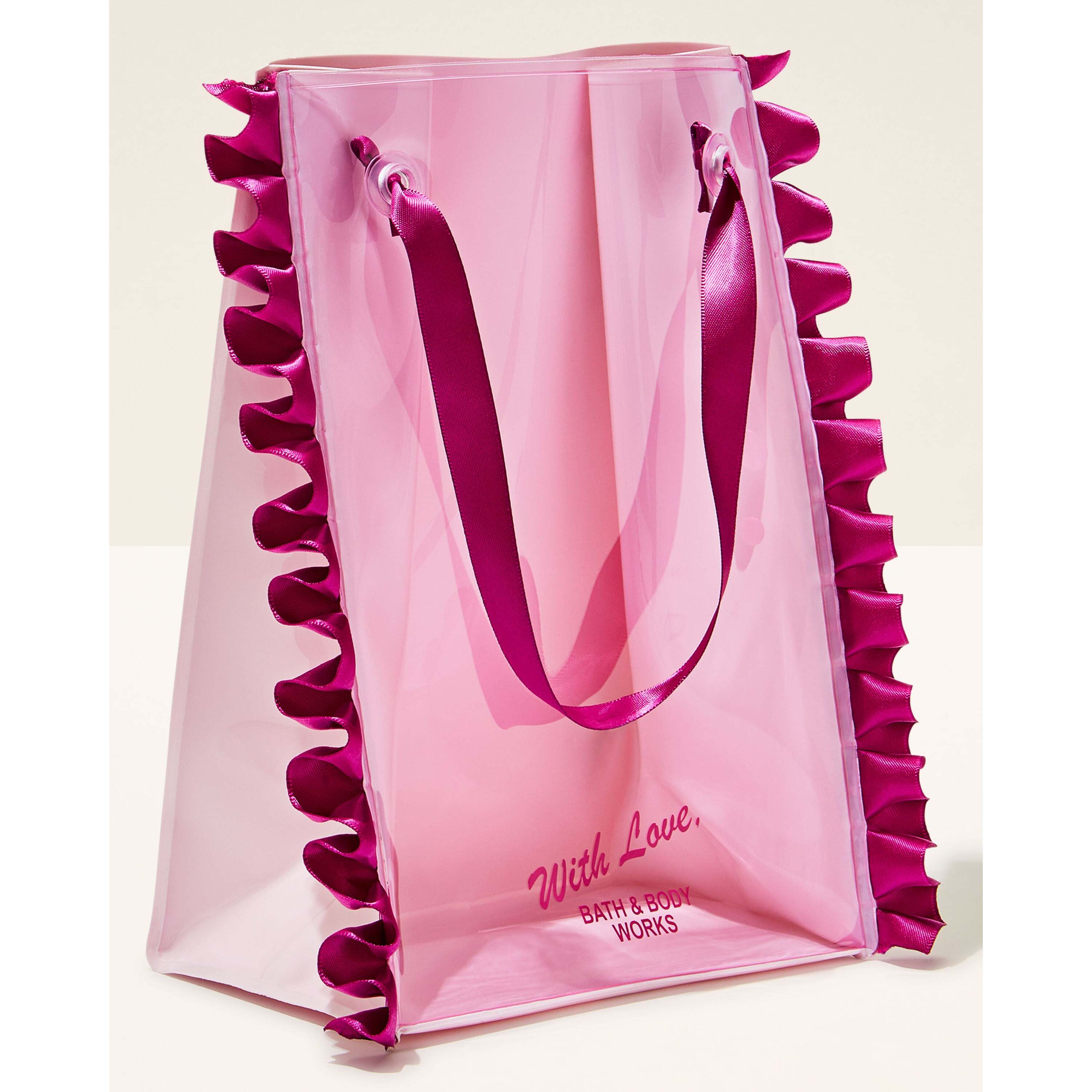 Magenta Ruffled Gift Bag